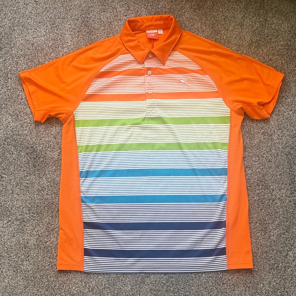 Puma Men's Vibrant Striped Polo Shirt